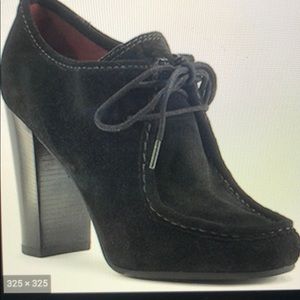 Marc by Marc Jacobs Black Suede Tie Bootie